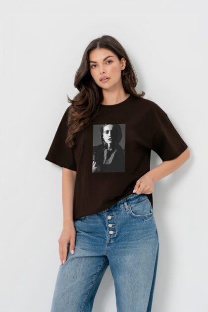 T-SHIRT BOPOCO WOMAN BRĄZOWY